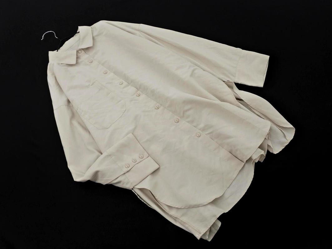 AZUL BY MOUSSY アズールバイマウジー ワイド幅 ドルマン シャツ sizeS/ベージュ ■◇ ☆ fac1 レディース