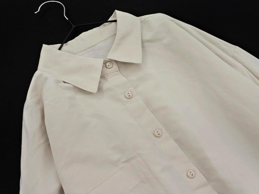 AZUL BY MOUSSY アズールバイマウジー ワイド幅 ドルマン シャツ sizeS/ベージュ ■◇ ☆ fac1 レディース