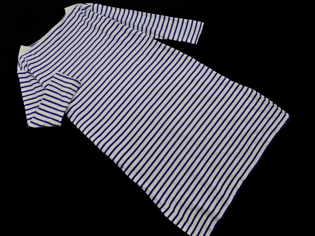 studio CLIP スタジオクリップ ボーダー Iライン ワンピース sizeM/白ｘ青 ■◇ ☆ fac2 レディース