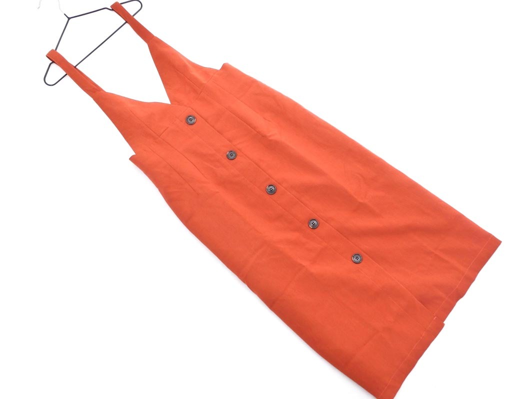 CECIL McBEE セシルマクビー フロントボタン ジャンパー スカート sizeM/テラコッタ ■◇ ☆ fac2 レディース