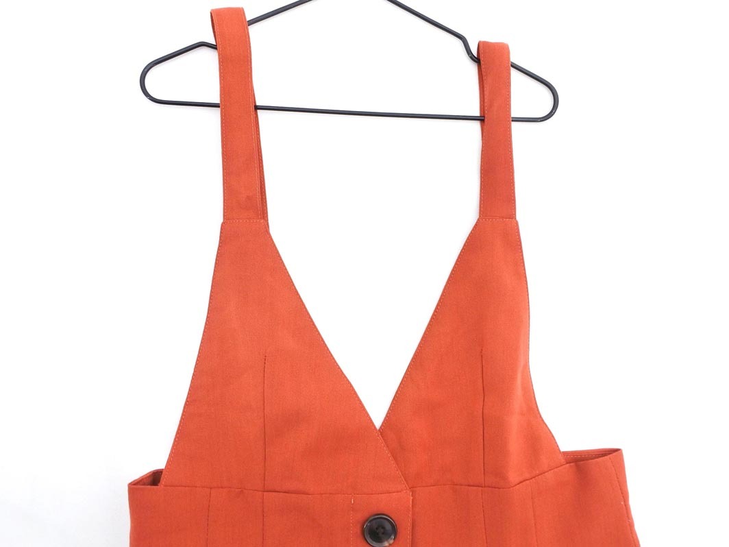 CECIL McBEE セシルマクビー フロントボタン ジャンパー スカート sizeM/テラコッタ ■◇ ☆ fac2 レディース