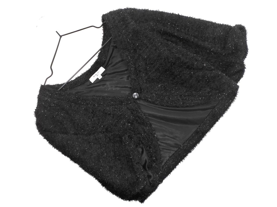 NATURAL BEAUTY BASIC ナチュラルビューティーベーシック ショート丈 カーディガン sizeM/黒 ◇■ ☆ fac3 レディース
