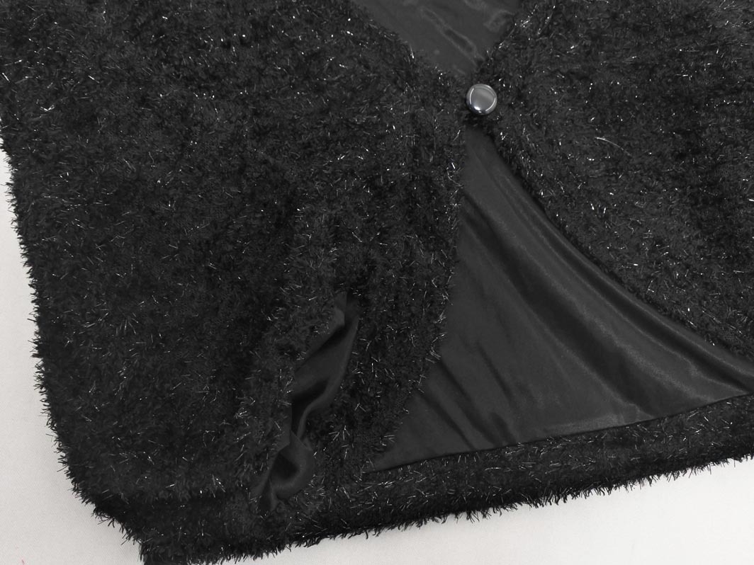 NATURAL BEAUTY BASIC ナチュラルビューティーベーシック ショート丈 カーディガン sizeM/黒 ◇■ ☆ fac3 レディース