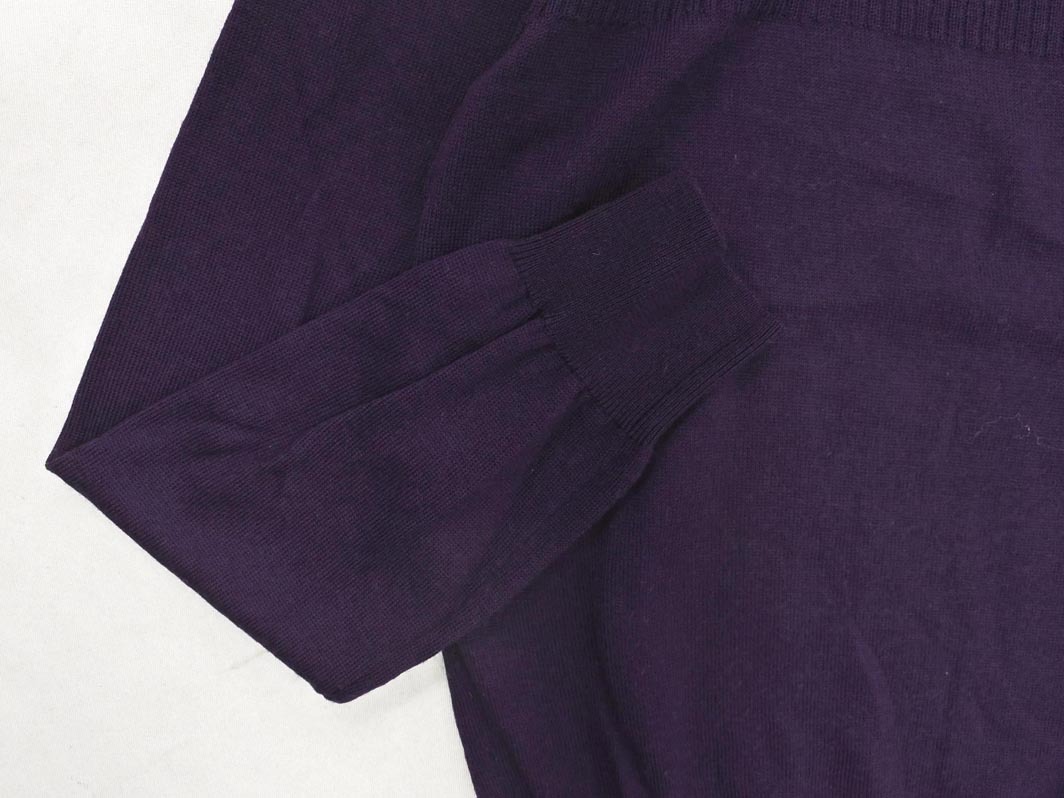 NATURAL BEAUTY BASIC ナチュラルビューティーベーシック ウール混 ニット セーター sizeM/紫 ◇■ ☆ fac4 レディース