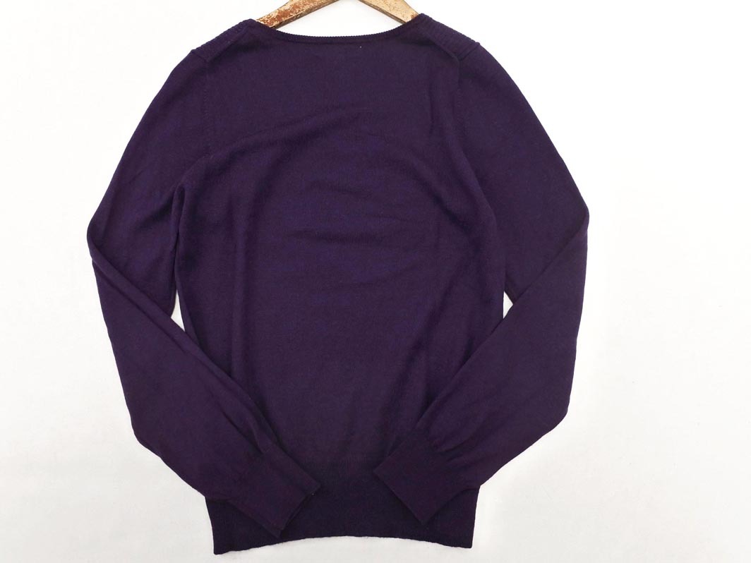 NATURAL BEAUTY BASIC ナチュラルビューティーベーシック ウール混 ニット セーター sizeM/紫 ◇■ ☆ fac4 レディース