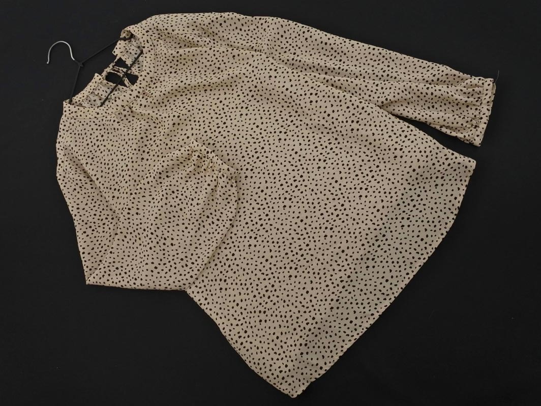 ネコポスOK Rope Picnic ロペピクニック 総柄 ブラウス シャツ size38/黒ｘベージュ ■◇ ☆ fac7 レディース