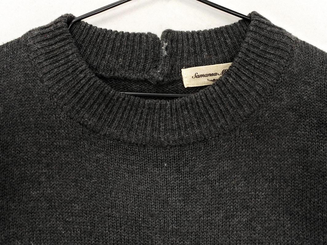 SM2sa man sa Moss Moss лес рисунок вязаный свитер sizeM/ серый *# * fac7 женский 