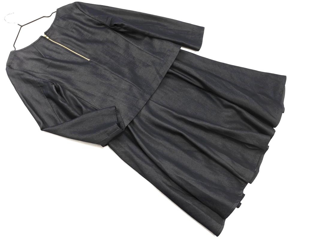 SHIPS シップス デニム ドッキング Aライン ワンピース size38/紺 ◇■ ☆ fac7 レディース