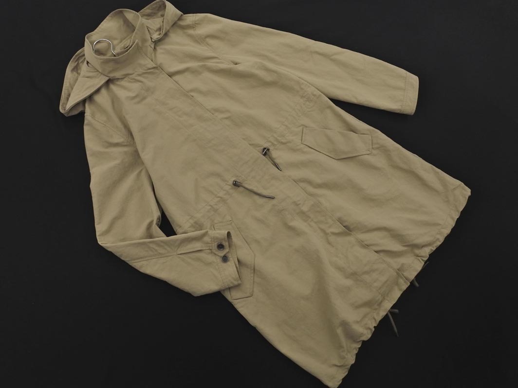 LAUTREAMONT ロートレアモン ボタンフライ 里起毛 2WAY スプリング ロング コート size40/ベージュ ■◇ ☆ fac9 レディース