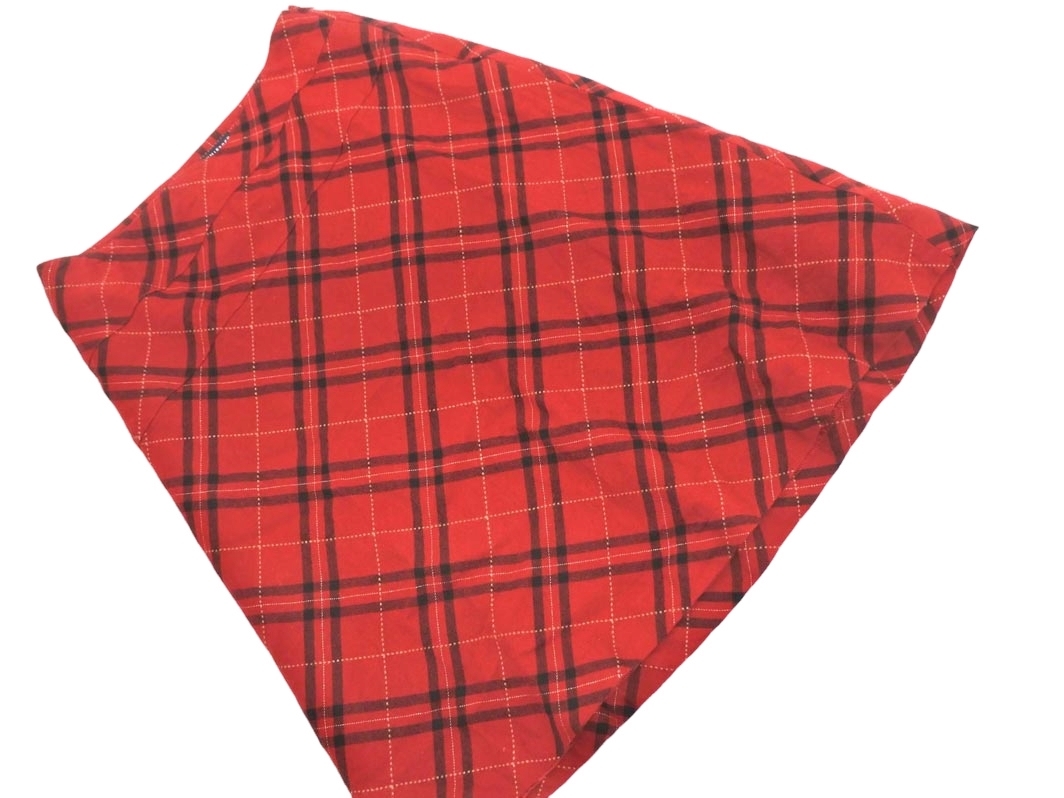 KUMIKYOKU 組曲 ウール100% チェック Aライン 臺(tái)形 スカート size3/赤 ◇■ ☆ fac9 レディース