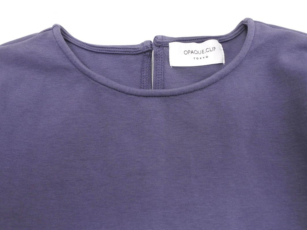 OPAQUE オペーク 異素材 ペプラム カットソー sizeS/紺 ■◇ ☆ fac9 レディース
