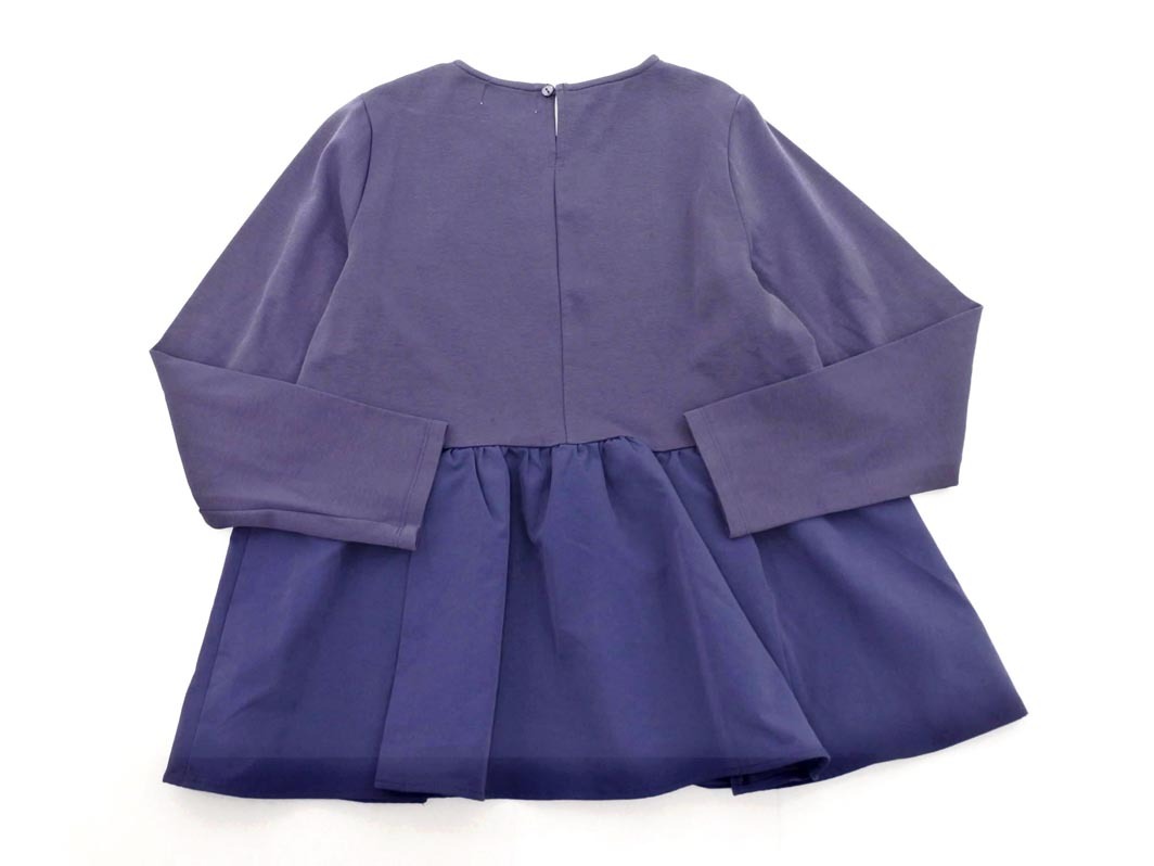 OPAQUE オペーク 異素材 ペプラム カットソー sizeS/紺 ■◇ ☆ fac9 レディース