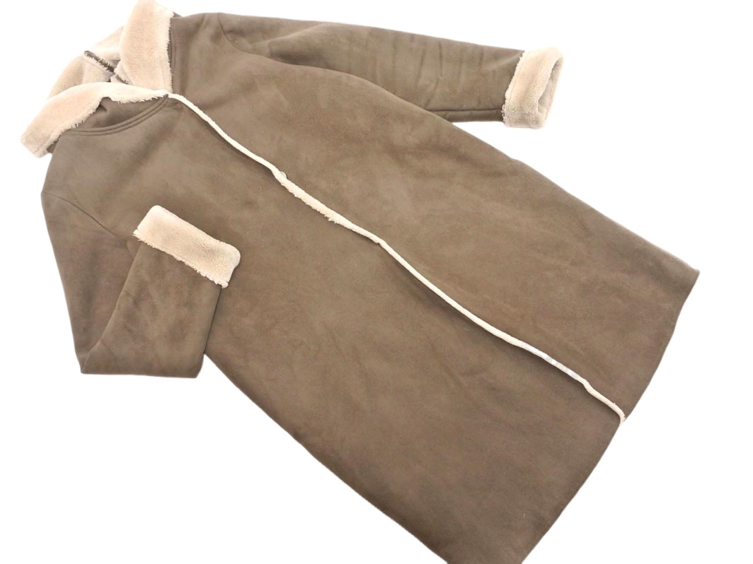 LOWRYS FARM ローリーズファーム 里ボア フーデッド コート sizeM/茶 ◇■ ☆ fac9 レディース