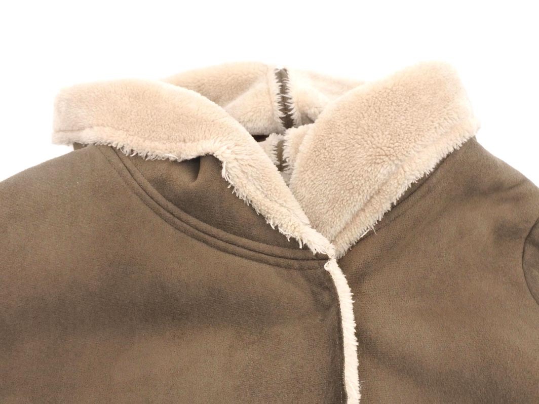 LOWRYS FARM ローリーズファーム 里ボア フーデッド コート sizeM/茶 ◇■ ☆ fac9 レディース