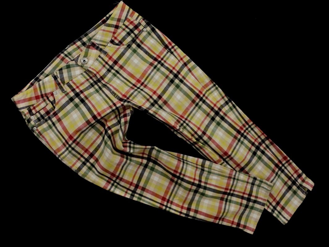 arnold palmer アーノルドパーマー チェック クロップド パンツ size3/ベージュ ■◇ ☆ fac9 レディース