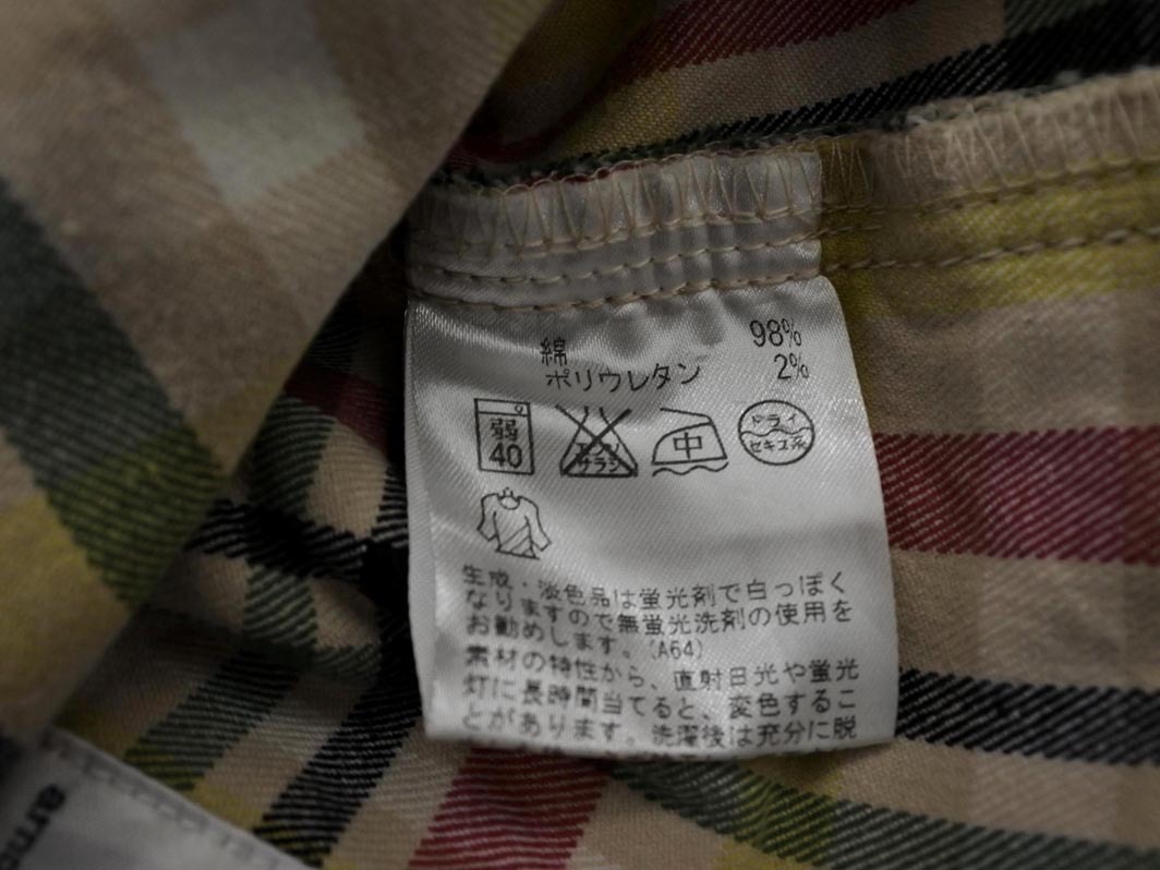 arnold palmer アーノルドパーマー チェック クロップド パンツ size3/ベージュ ■◇ ☆ fac9 レディース