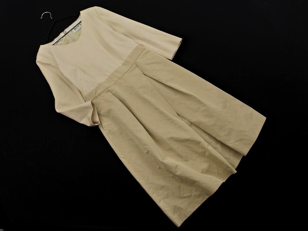 ROPE ロペ ドッキング ワンピース size38/ベージュ ■◇ ☆ fad0 レディース