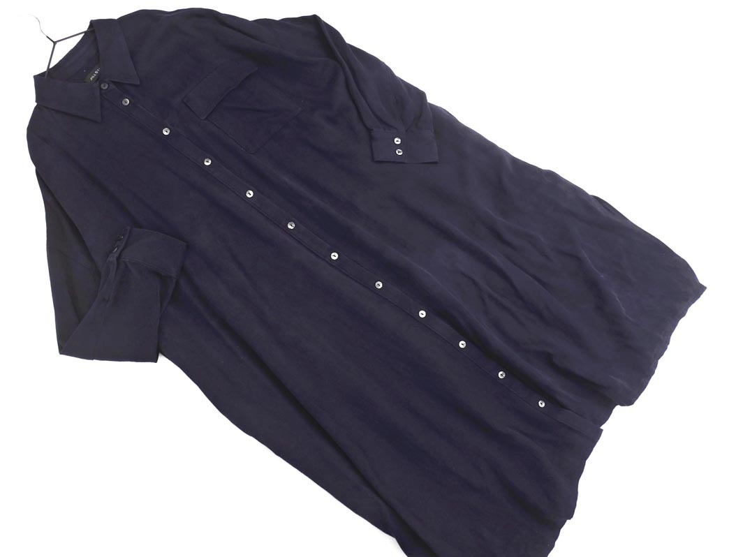 JILLSTUART ジルスチュアート シャツ ワンピース size4/紺 ◇■ ☆ fad0 レディース