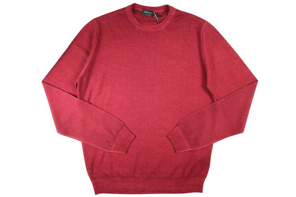 ZANIERI（ザニエリ） 丸首セーター GRU-2001-FV ワインレッド XS 23268wn 【W23296】_画像2