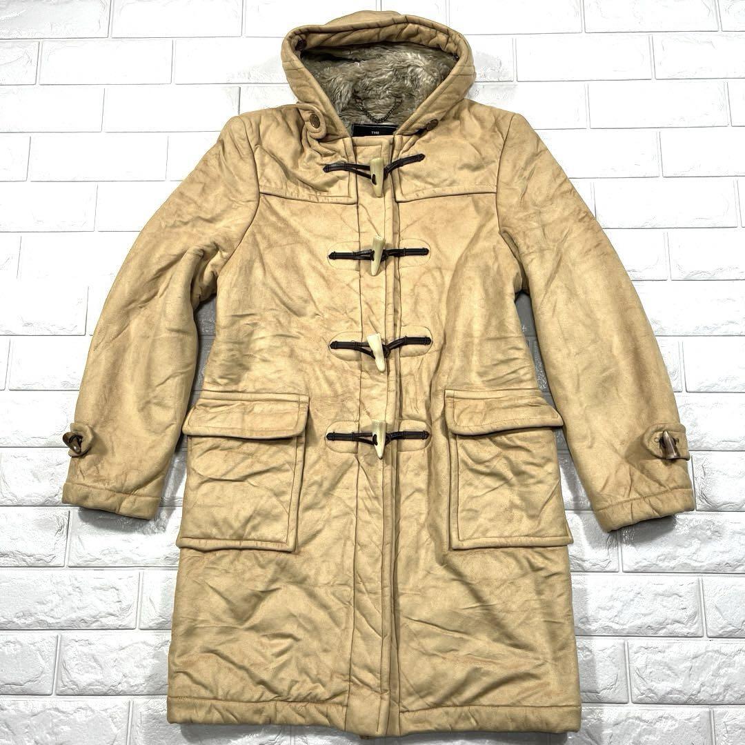 ★グローバーオール 美品 XS~Sサイズ!ボア 英国製★Gloverall ダッフル コート レディース ロング丈 水牛の角使用 キャメル 秋冬_画像2