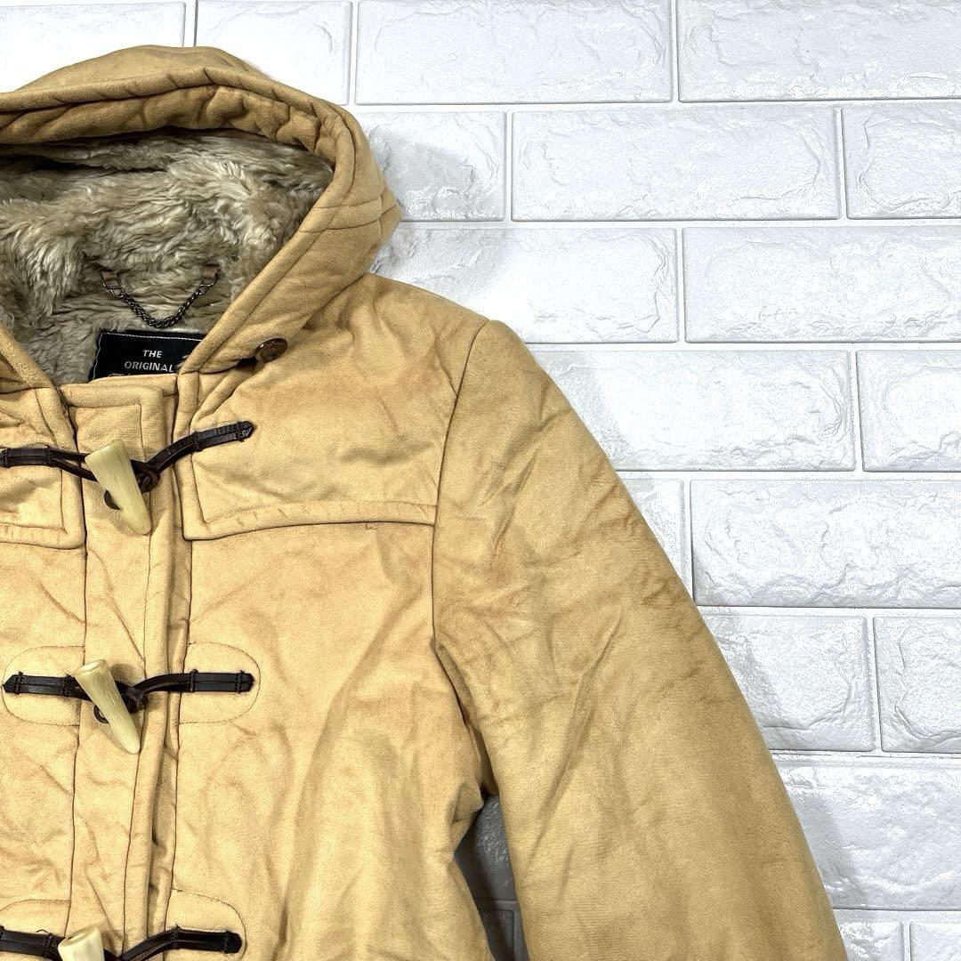 ★グローバーオール 美品 XS~Sサイズ!ボア 英国製★Gloverall ダッフル コート レディース ロング丈 水牛の角使用 キャメル 秋冬_画像7