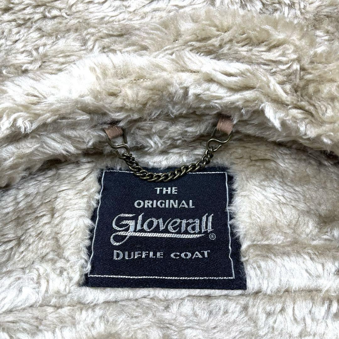 ★グローバーオール 美品 XS~Sサイズ!ボア 英国製★Gloverall ダッフル コート レディース ロング丈 水牛の角使用 キャメル 秋冬_画像4