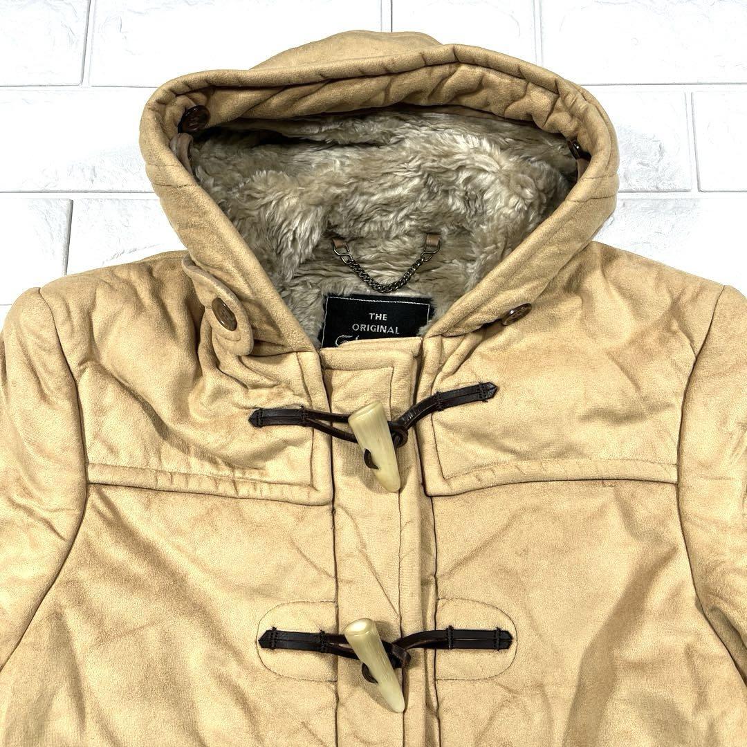 ★グローバーオール 美品 XS~Sサイズ!ボア 英国製★Gloverall ダッフル コート レディース ロング丈 水牛の角使用 キャメル 秋冬_画像5