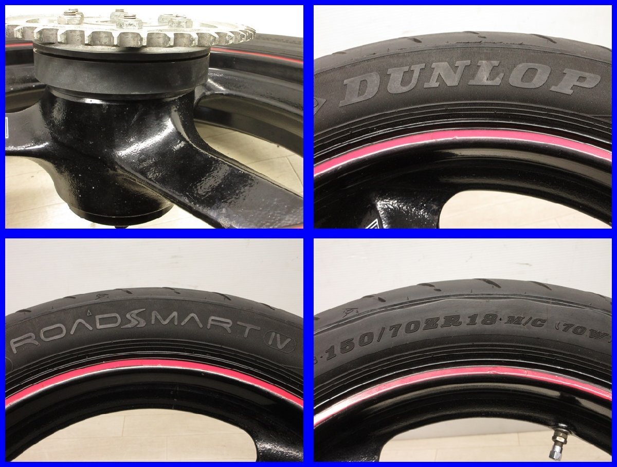 ◇1C135 GSX1100Sカタナ GU76A リアホイール 社外 タイヤ リアスプロケット 山あり 160