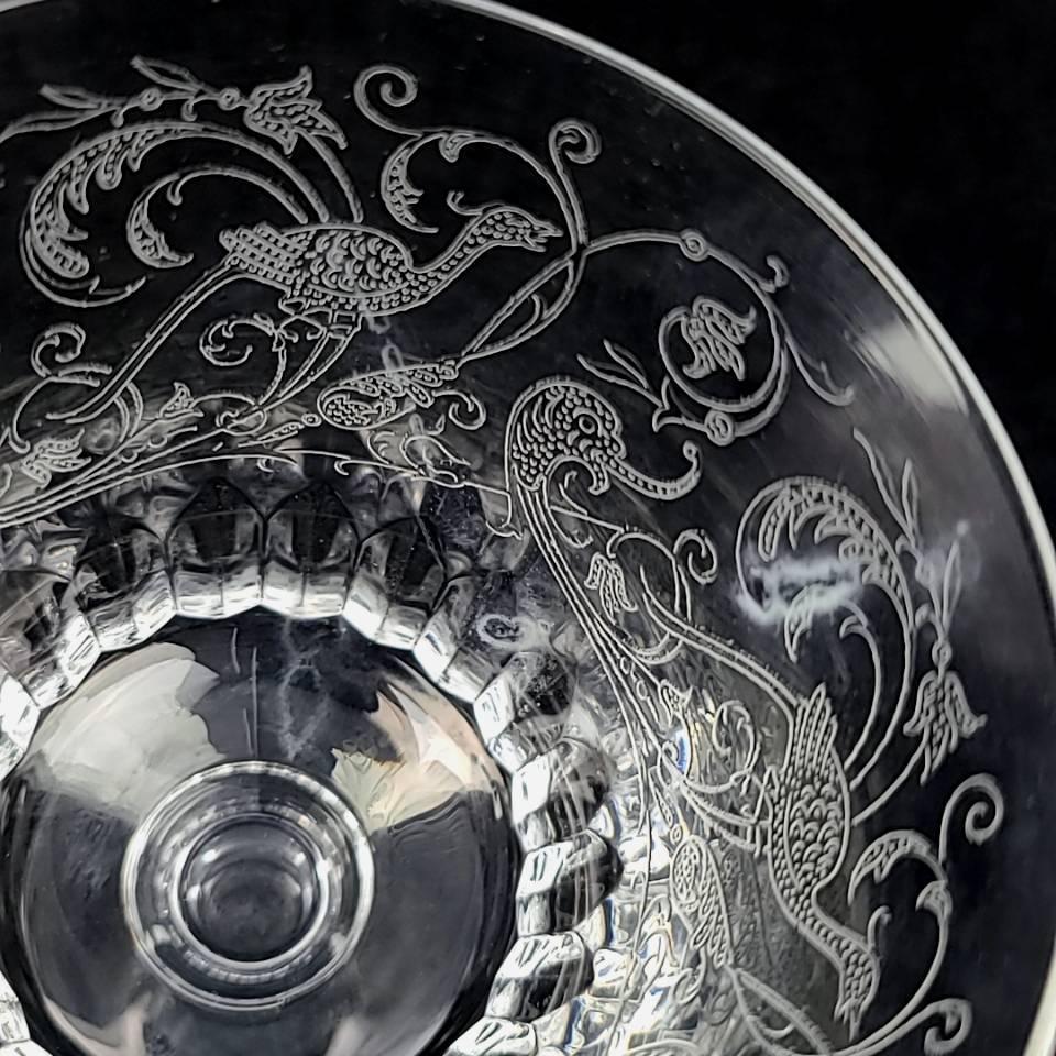 美品 バカラ Baccarat パルメ エッチング 鳥 草花 ワイングラス 美品 バカラ Baccarat パルメ エッチング 鳥 草花 ワイングラス