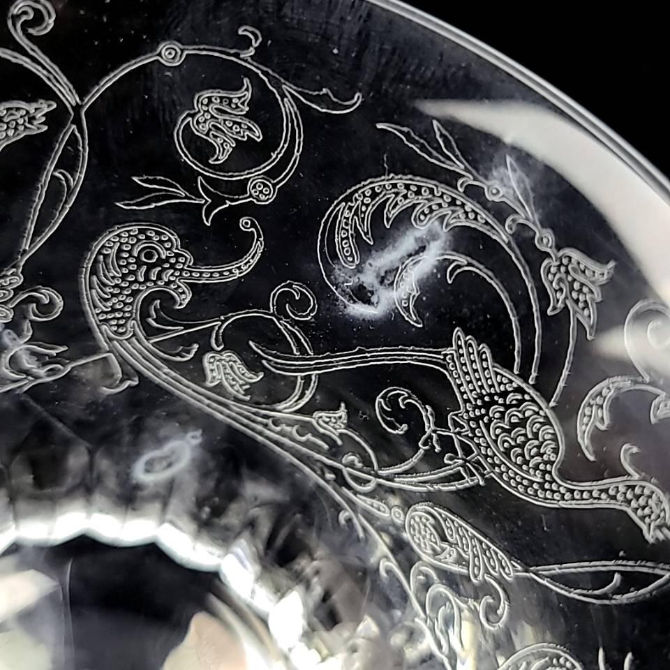 美品 バカラ Baccarat パルメ エッチング 鳥 草花 ワイングラス 美品 バカラ Baccarat パルメ エッチング 鳥 草花 ワイングラス