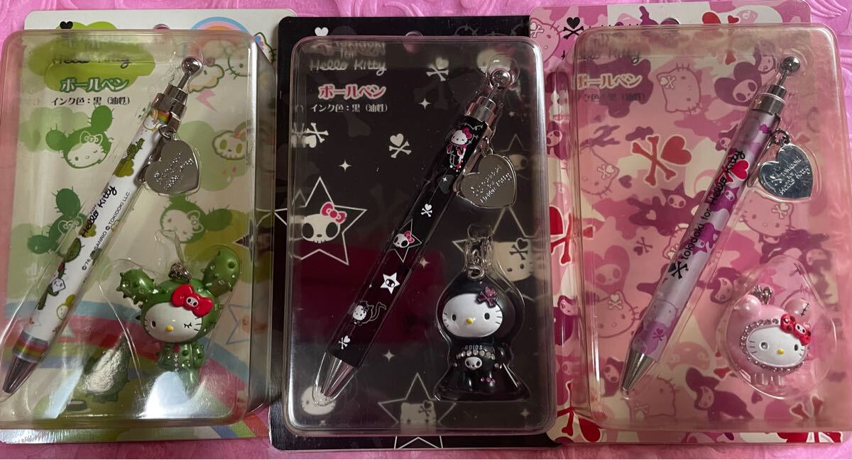 HELLO KITTY tokidoki コラボ　キティちゃん　マスコット　ボールペン　3点セット　激レア！