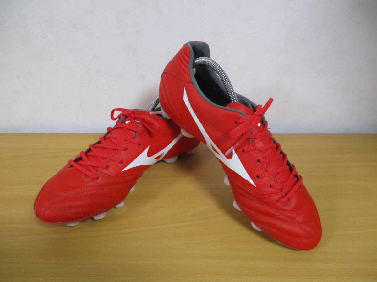 ミズノ☆サッカー用<スパイク・シューズ>☆26.5cm 赤・白 ミズノ☆サッカー用<スパイク・シューズ>☆26.5cm 赤・白