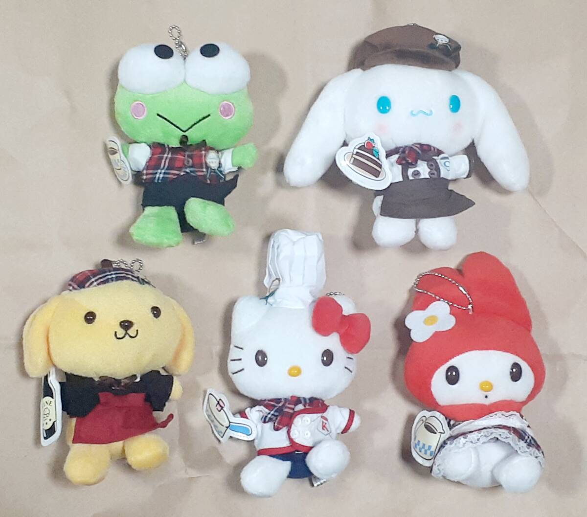 レア 2010年 サンリオ ポムポムプリン シナモロール マイメロディ けろけろけろっぴ ハローキティ ぬいぐるみ 全5種セット