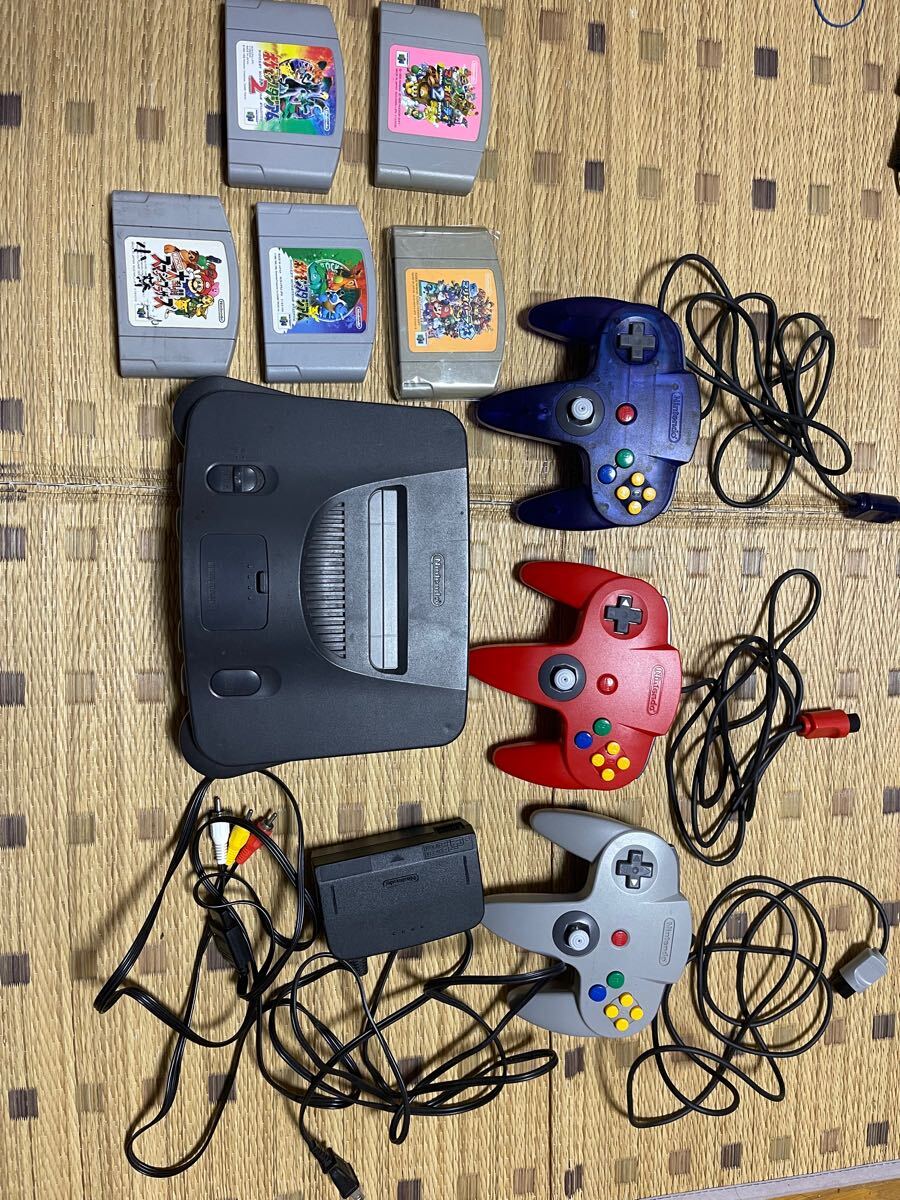 任天堂 ニンテンドー Nintendo ニンテンドー64 ゲーム機 コントローラー　カセット　本体　3点セット NINTENDO