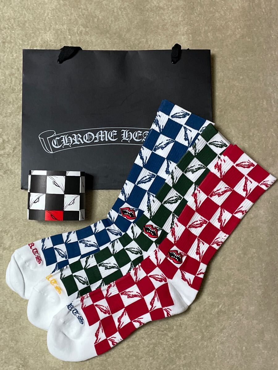 新品 クロムハーツ マッティボーイ 3足 セット ソックス サイズL 新品 クロムハーツ マッティボーイ 3足 セット ソックス サイズL