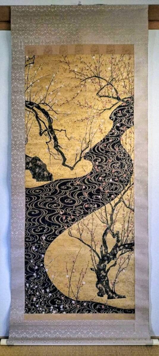 過去に高額落札歴を持つ作品!◇真作保証 尾形光琳 純金糸仕様 過去に高額落札歴を持つ作品!◇真作保証 尾形光琳 純金糸仕様