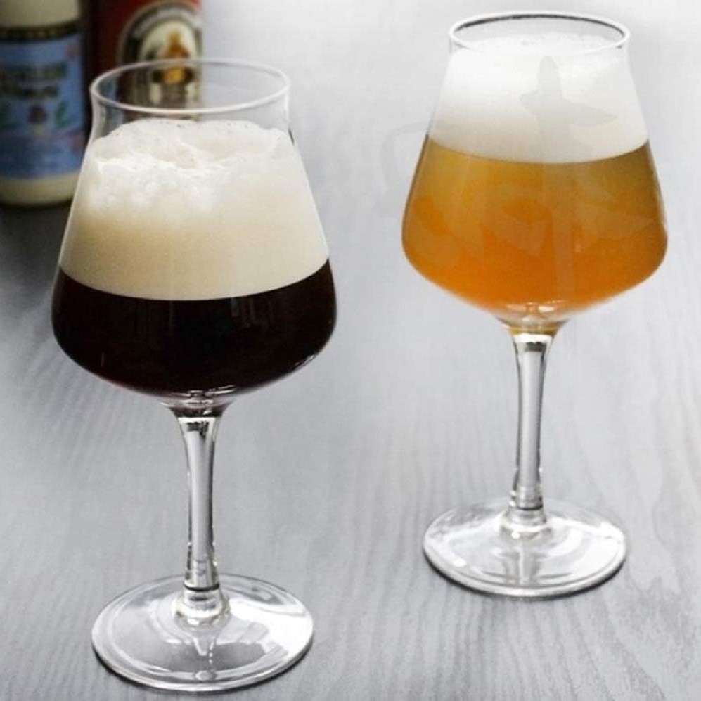 2個セット おしゃれスタイリッシュ ビールグラス 家飲み用 イベント用 ビール ホウケイ酸ガラス 普段使い イベント用 自分用 宅飲み ギフト