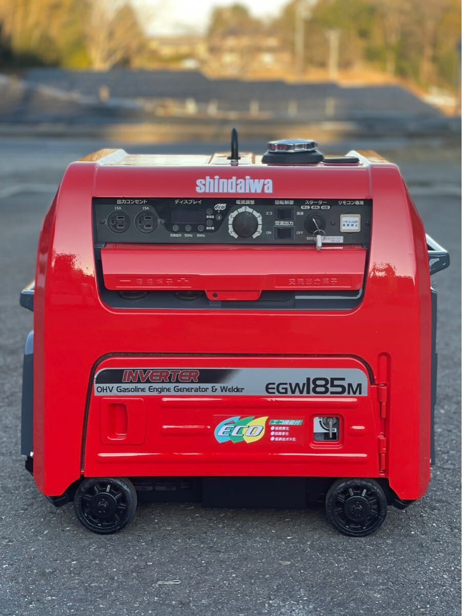 新ダイワ やまびこ 防音型 エンジン発電機兼用溶接機 EGW185M-I 稼働時間1023時間