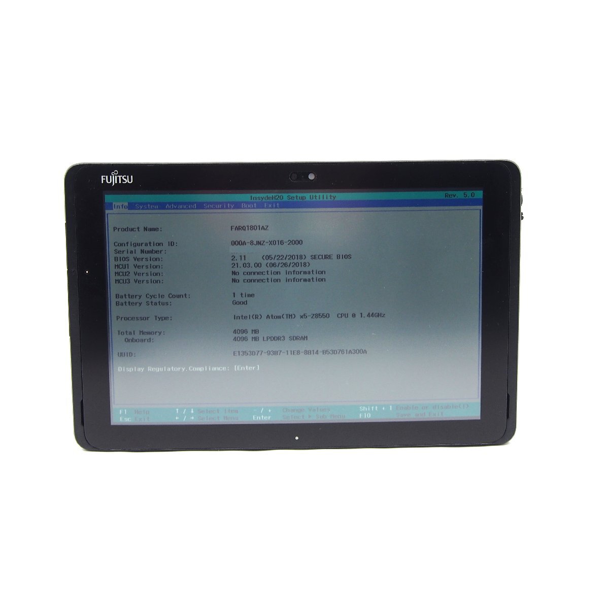 【5台セット】FUJITSU ARROWS Tab Q508/SE Atom x5-Z8550 1.4GHz/4GB/フラッシュメモリ125GB/10インチ/OS無/動作未確認/AC無【同梱不可】_画像3