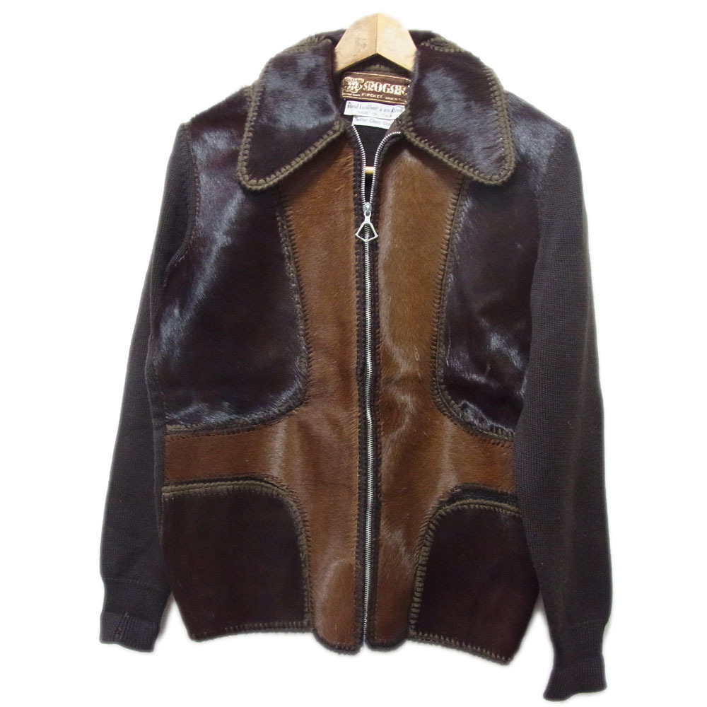 美品 VINTAGE○MOGAR イタリア製 ハラコ レザー コート 美品 VINTAGE○MOGAR イタリア製 ハラコ レザー コート