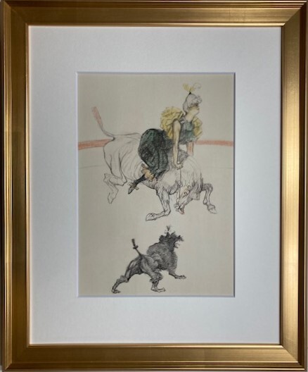 【特価】 ≪ トゥールーズ ロートレック ≫ リトグラフ【石版画】 CLOWNESSE 1952年 TOULOUSE-LAUTREC 石版画・リトグラフ