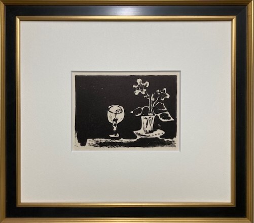 ≪　　パブロ・ピカソ　　≫　　リトグラフ 　 FLOWERS AND DISH OF FRUIT　　 1947年　 　PABLO　PICASSO