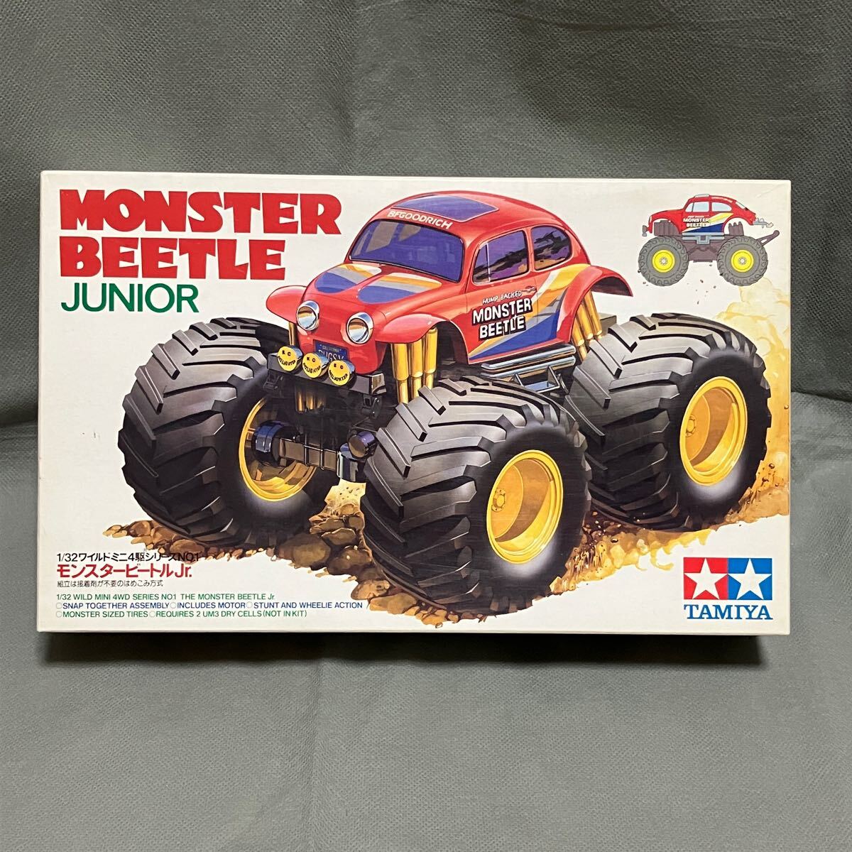 新品 未組立 タミヤ ワイルドミニ四駆 モンスタービートル Jr. TAMIYA MONSTER BEETLE JUNIOR 珍品 印刷エラー品