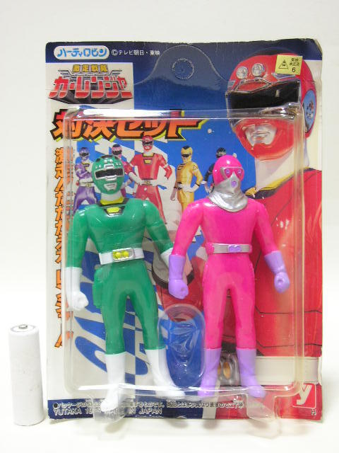 ■ユタカ/ハーティロビン 激走戦隊カーレンジャー 対決セット グリーンレーサー&兵士ワンパー(戦闘員) ソフビ