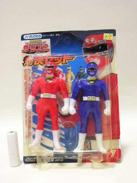 ■ユタカ/ハーティロビン 激走戦隊カーレンジャー 対決セット レッドレーサー&ブルーレーサー ソフビ