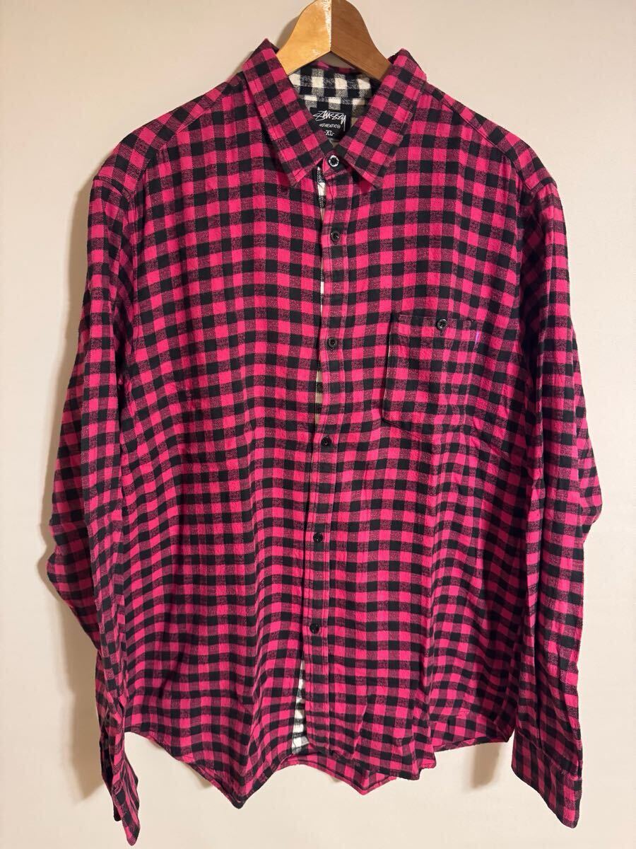 stussy チェックシャツ XL 長袖シャツ