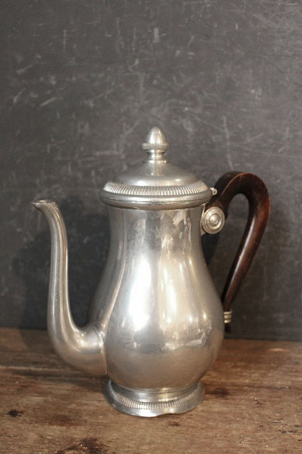 フランスアンティーク　ピューター製　ピッチャー　ジャグ　ポット　花器　ブロカント フランスアンティーク ピューター製 ピッチャー ジャグ ポット