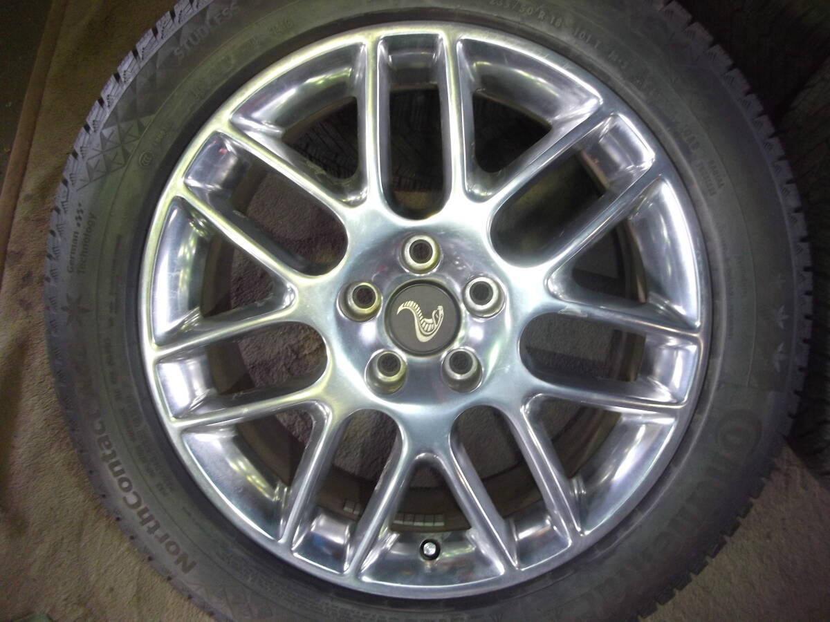 M-1255スタッドレス屋235/50R18アルミ付き４本（8J 114.3 5穴 +44)⑩　　　　本州送料込み