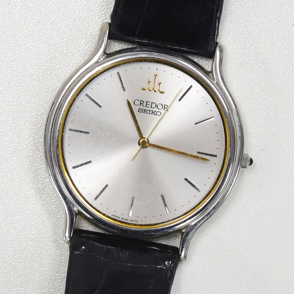 1円 可動品 腕時計 セイコー SEIKO クレドール 8J81-6A30 クォーツ メンズ SS 同梱不可