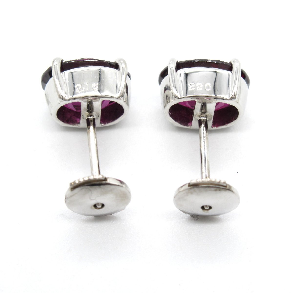 ジュエリー ガーネット ピアス ブランドオフ JEWELRY Pt900プラチナ ピアス PT900/750WG 中古 レディース